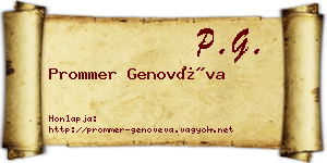 Prommer Genovéva névjegykártya